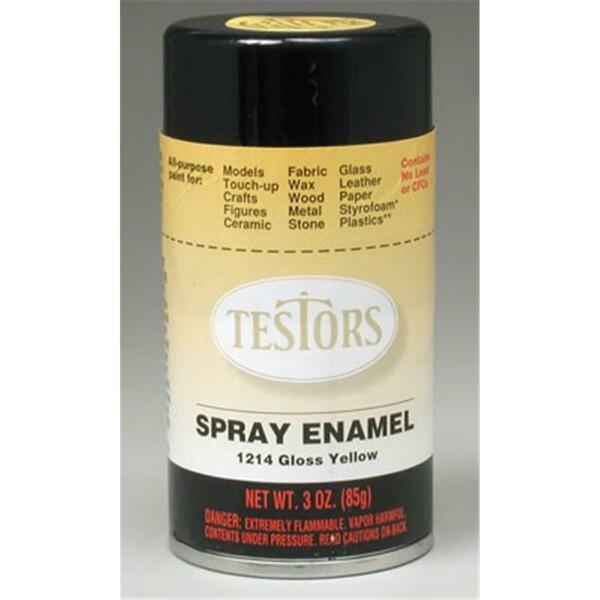 Testors Testors Gloss Enamel Spray Paint - Yellow TES1214T